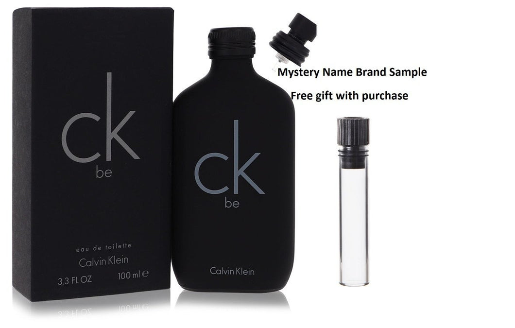 CK BE by Calvin Klein Eau De Toilette Spray (Unisex) 3.4 oz And a Mystery Name brand sample vile