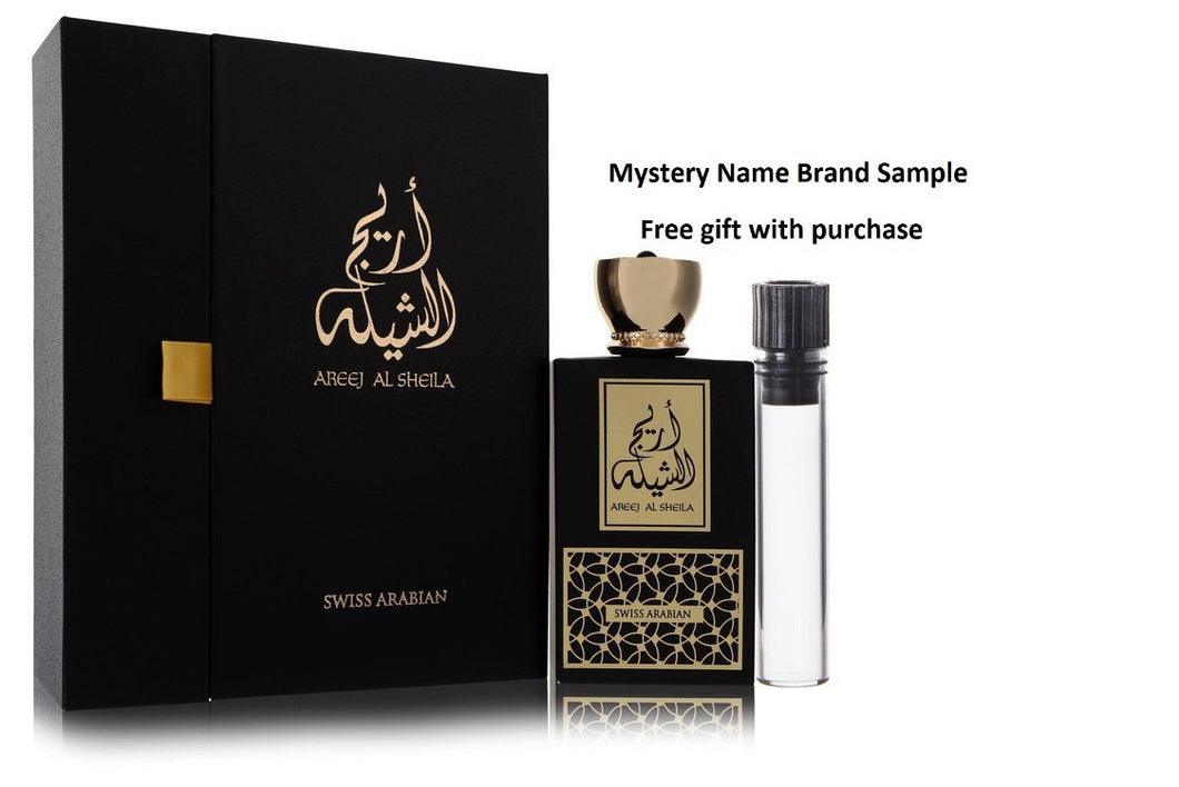 Areej Al Sheila by Swiss Arabian Eau De Parfum Spray 3.4 oz And a Mystery Name brand sample vile