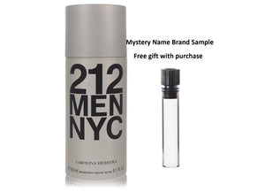 212 by Carolina Herrera Deodorant Spray 5 oz And a Mystery Name brand sample vile