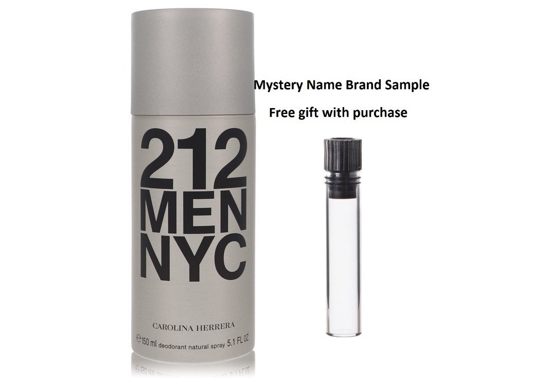 212 by Carolina Herrera Deodorant Spray 5 oz And a Mystery Name brand sample vile