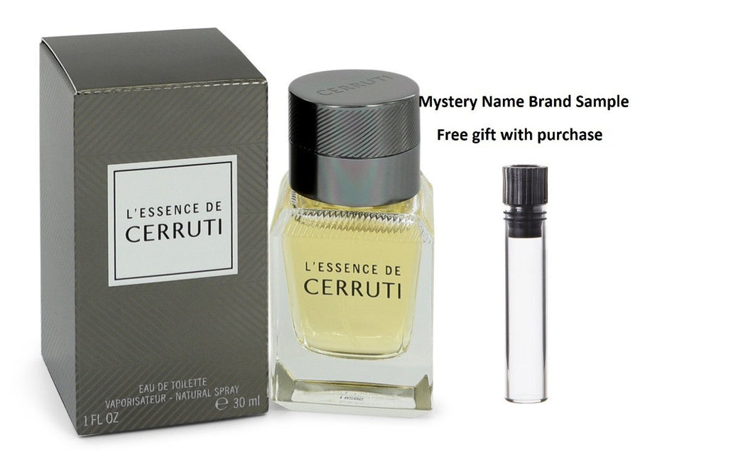 L'essence De Cerruti by Nino Cerruti Eau De Toilette Spray 1 oz And a Mystery Name brand sample vile