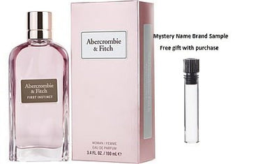 ABERCROMBIE & FITCH FIRST INSTINCT by Abercrombie & Fitch EAU DE PARFUM SPRAY 3.4 OZ for WOMEN And a Mystery Name brand sample vile
