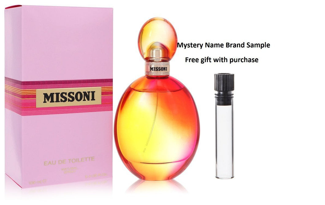 Missoni by Missoni Eau De Toilette Spray 3.4 oz And a Mystery Name brand sample vile