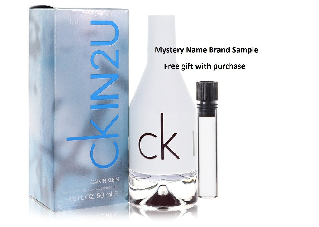 CK In 2U by Calvin Klein Eau De Toilette Spray 1.7 oz And a Mystery Name brand sample vile