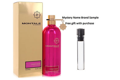 Montale Candy Rose by Montale Eau De Parfum Spray 3.4 oz And a Mystery Name brand sample vile