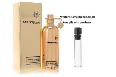 Montale Powder Flowers by Montale Eau De Parfum Spray 3.4 oz And a Mystery Name brand sample vile