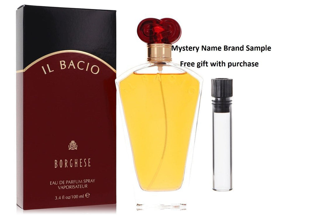 IL BACIO by Marcella Borghese Eau De Parfum Spray 3.4 oz And a Mystery Name brand sample vile