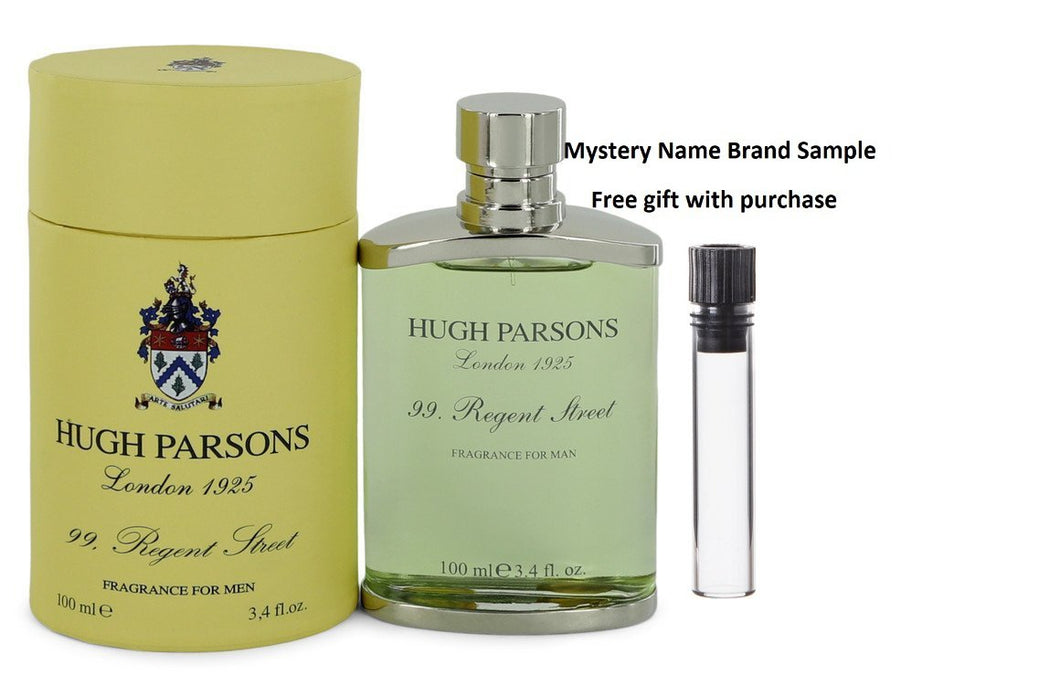 99 Regent Street by Hugh Parsons Eau De Parfum Spray 3.3 oz  And a Mystery Name brand sample vile