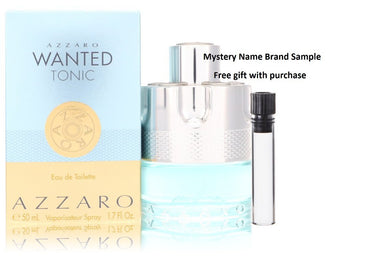 Azzaro Wanted Tonic by Azzaro Eau De Toilette Spray 1.7 oz And a Mystery Name brand sample vile