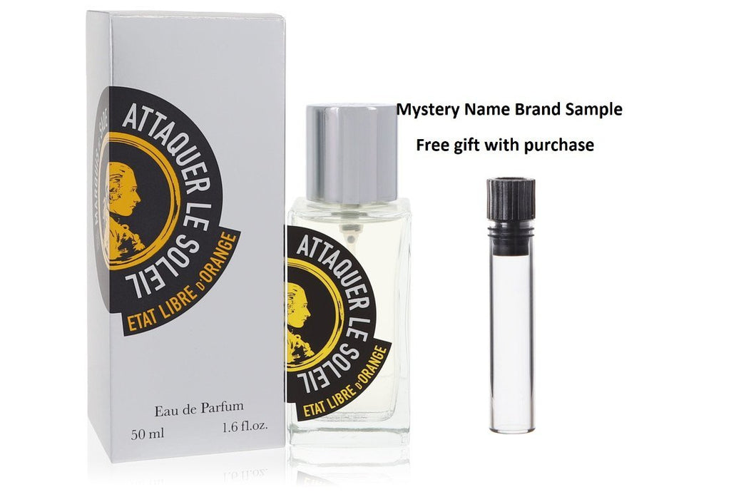 Marquis De Sade Attaquer Le Soleil by Etat Libre d'Orange Eau De Parfum Spray (Unisex) 1.6 oz And a Mystery Name brand sample vile