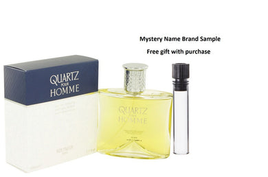 QUARTZ by Molyneux Eau De Toilette Spray 3.4 oz And a Mystery Name brand sample vile