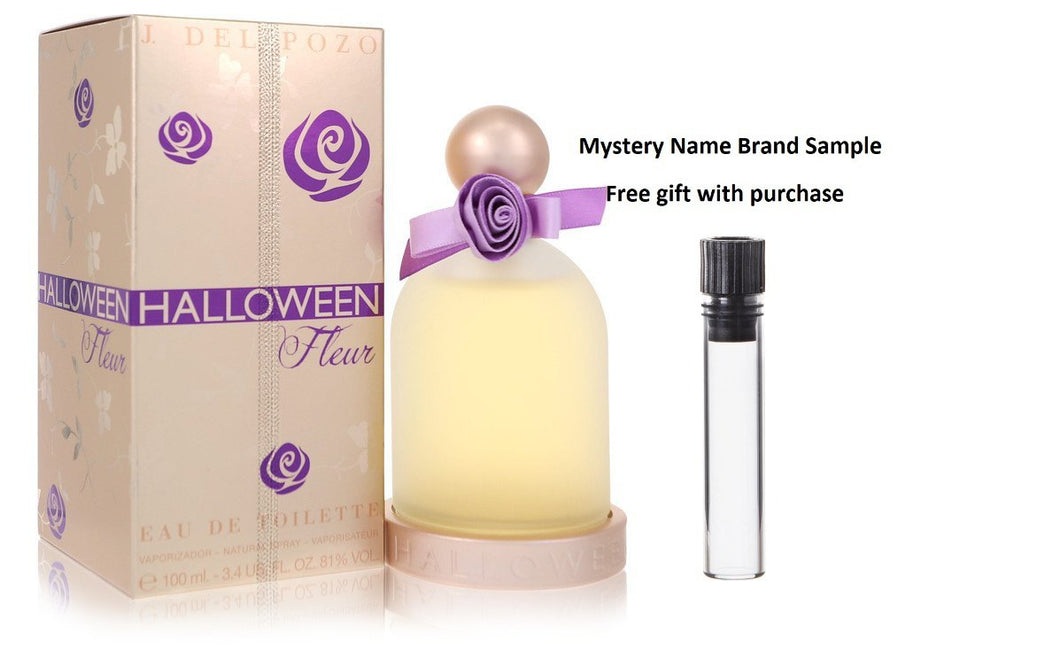 Halloween Fleur by Jesus Del Pozo Eau De Toilette Spray 3.4 oz And a Mystery Name brand sample vile