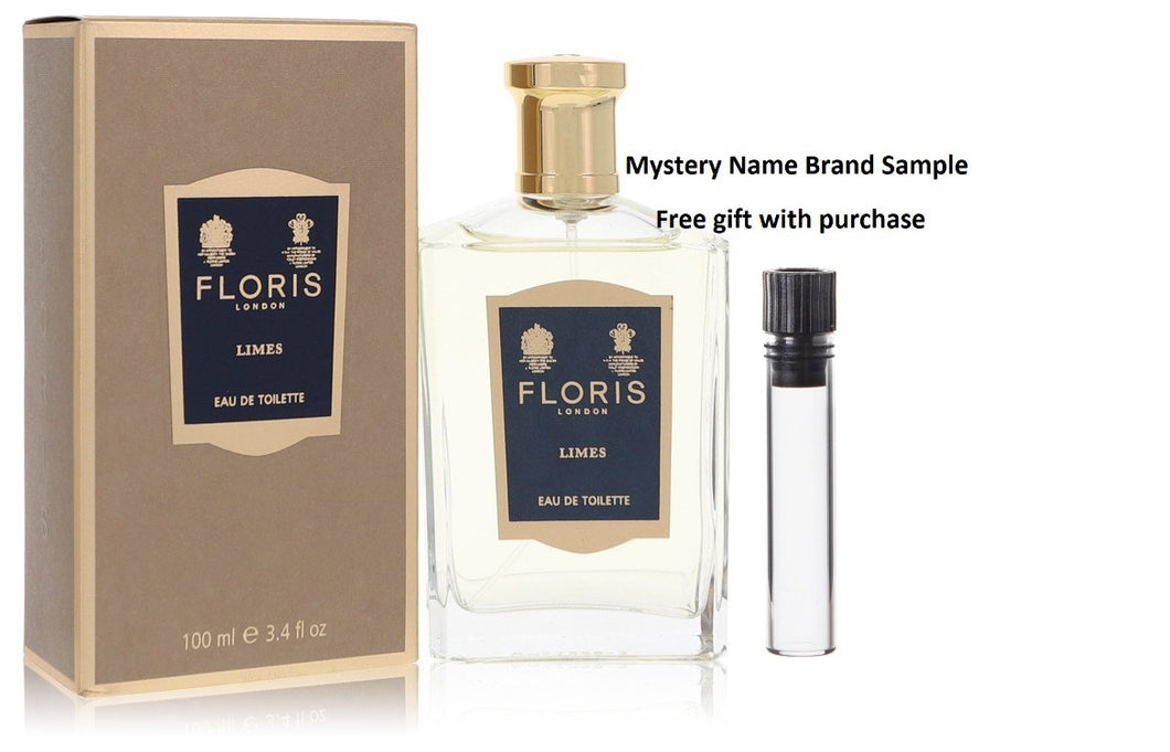 Floris Limes by Floris Eau De Toilette Spray 3.4 oz And a Mystery Name brand sample vile