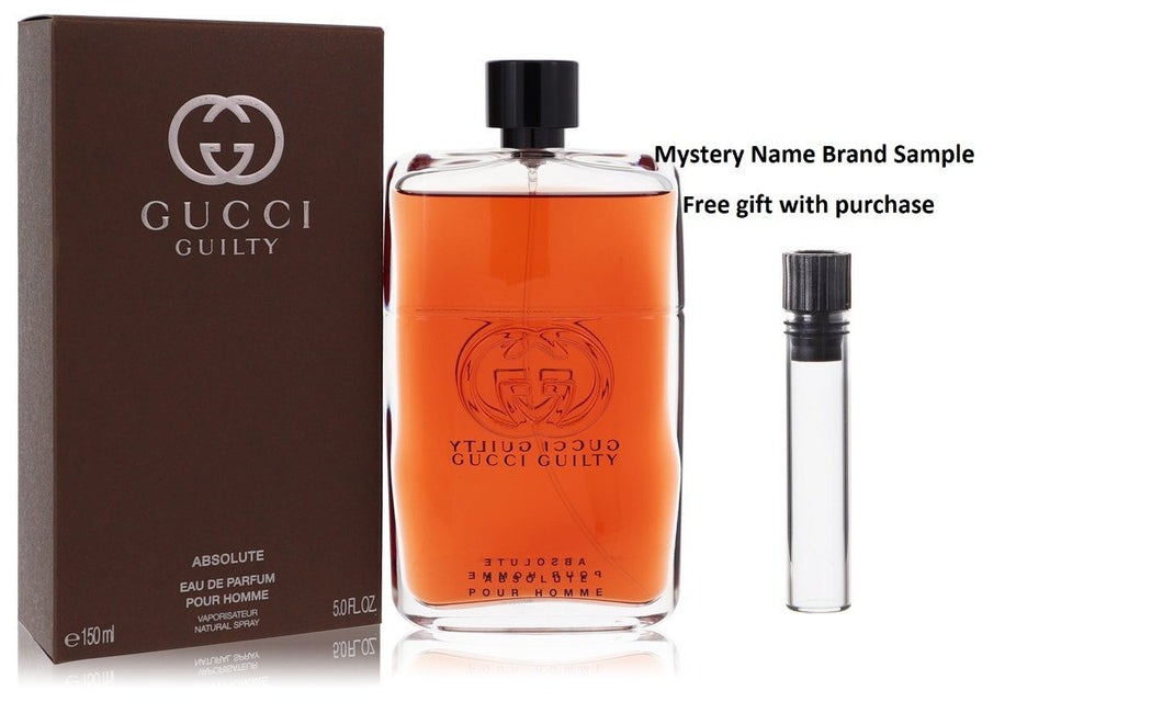 Gucci Guilty Absolute by Gucci Eau De Parfum Spray 5 oz And a Mystery Name brand sample vile