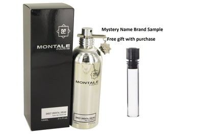 Montale Sweet Oriental Dream by Montale Eau De Parfum Spray (Unisex) 3.3 oz And a Mystery Name brand sample vile