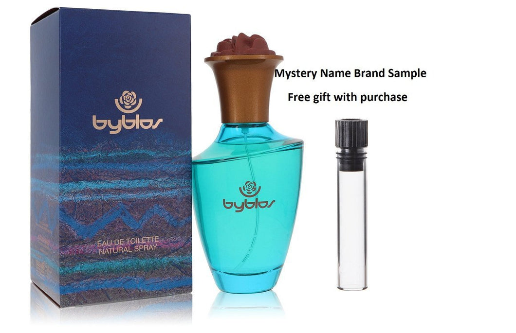 BYBLOS by Byblos Eau De Toilette Spray 3.4 oz And a Mystery Name brand sample vile