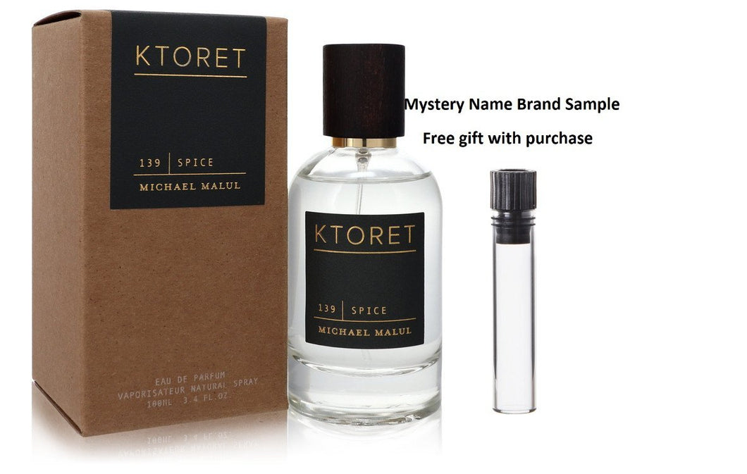 Ktoret 139 Spice by Michael Malul Eau De Parfum Spray 3.4 oz And a Mystery Name brand sample vile