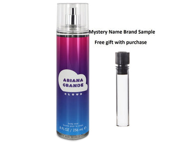 Ariana Grande Cloud by Ariana Grande Body Mist 8 oz And a Mystery Name brand sample vile