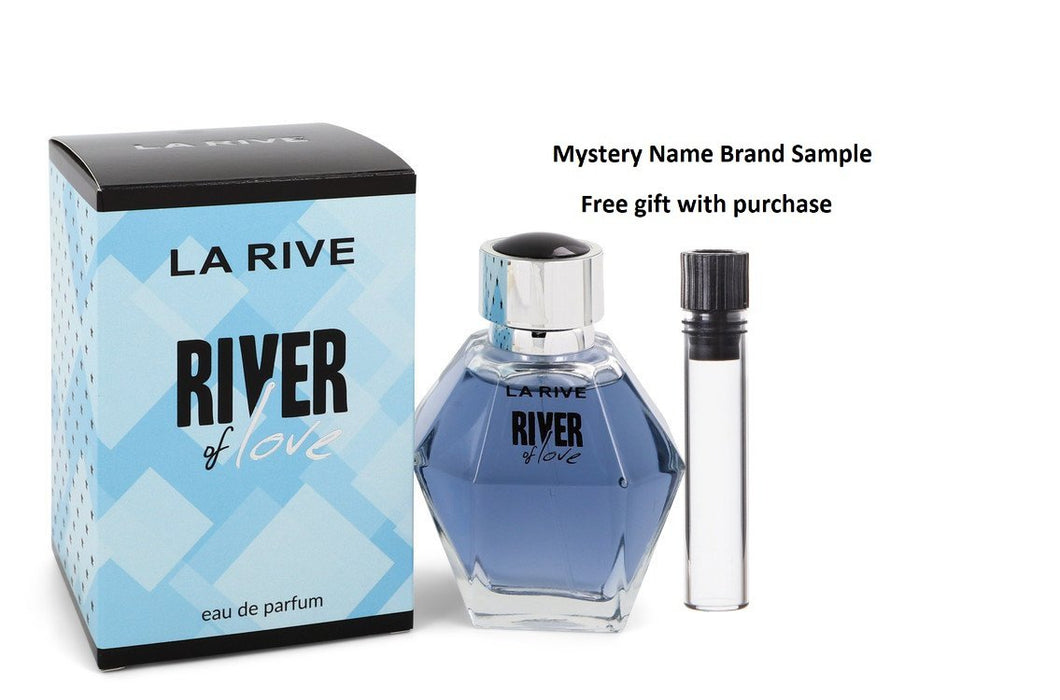 La Rive River of Love by La Rive Eau De Parfum Spray 3.3 oz And a Mystery Name brand sample vile