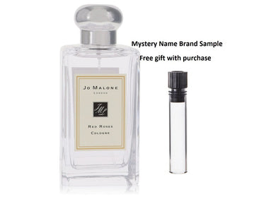 Jo Malone Red Roses by Jo Malone Cologne Spray (Unisex Unboxed) 3.4 oz And a Mystery Name brand sample vile