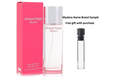 Happy Heart by Clinique Eau De Parfum Spray 1.7 oz And a Mystery Name brand sample vile
