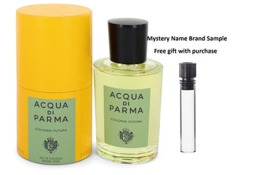 Acqua Di Parma Colonia Futura by Acqua Di Parma Eau De Cologne Spray (unisex) 3.4 oz And a Mystery Name brand sample vile