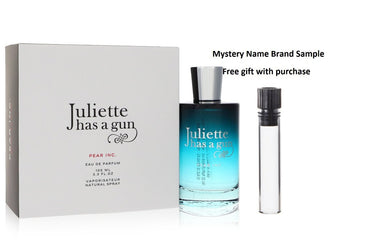 Juliette Has A Gun Pear Inc. by Juliette Has A Gun Eau De Parfum Spray (Unisex) 3.3 oz And a Mystery Name brand sample vile