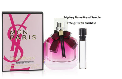 Mon Paris Intensement by Yves Saint Laurent Eau De Parfum Spray 1.7 oz And a Mystery Name brand sample vile