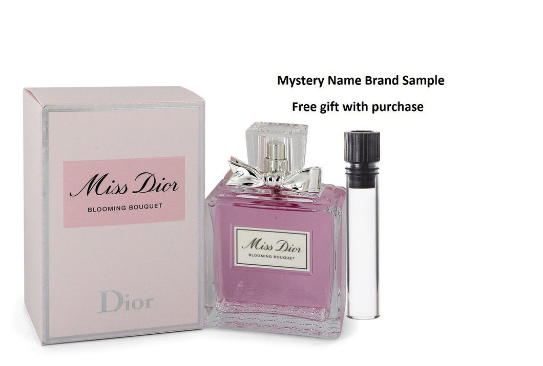 Miss Dior Blooming Bouquet by Christian Dior Eau De Toilette Spray 5 oz And a Mystery Name brand sample vile