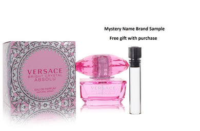 Bright Crystal Absolu by Versace Eau De Parfum Spray 1.7 oz And a Mystery Name brand sample vile