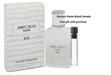 Jimmy Choo Ice by Jimmy Choo Eau De Toilette Spray 1 oz And a Mystery Name brand sample vile