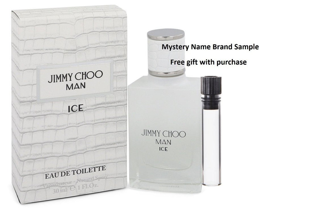 Jimmy Choo Ice by Jimmy Choo Eau De Toilette Spray 1 oz And a Mystery Name brand sample vile