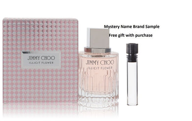 Jimmy Choo Illicit Flower by Jimmy Choo Eau De Toilette Spray 2 oz And a Mystery Name brand sample vile