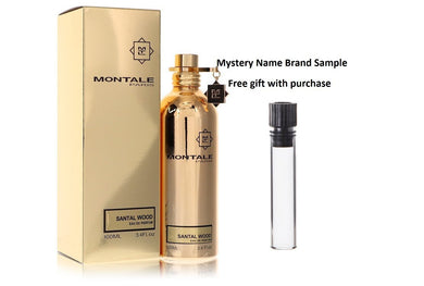 Montale Santal Wood by Montale Eau De Parfum Spray (Unisex) 3.4 oz And a Mystery Name brand sample vile