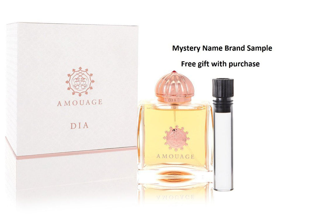 Amouage Dia by Amouage Eau De Parfum Spray 3.4 oz And a Mystery Name brand sample vile