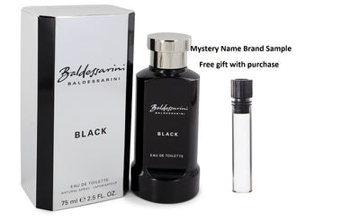 Baldessarini Black by Baldessarini Eau De Toilette Spray 2.5 oz And a Mystery Name brand sample vile
