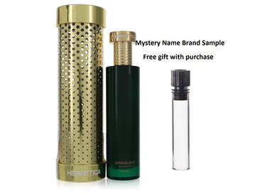 Sandalsun by Hermetica Eau De Parfum Spray (Unisex) 3.3 oz And a Mystery Name brand sample vile