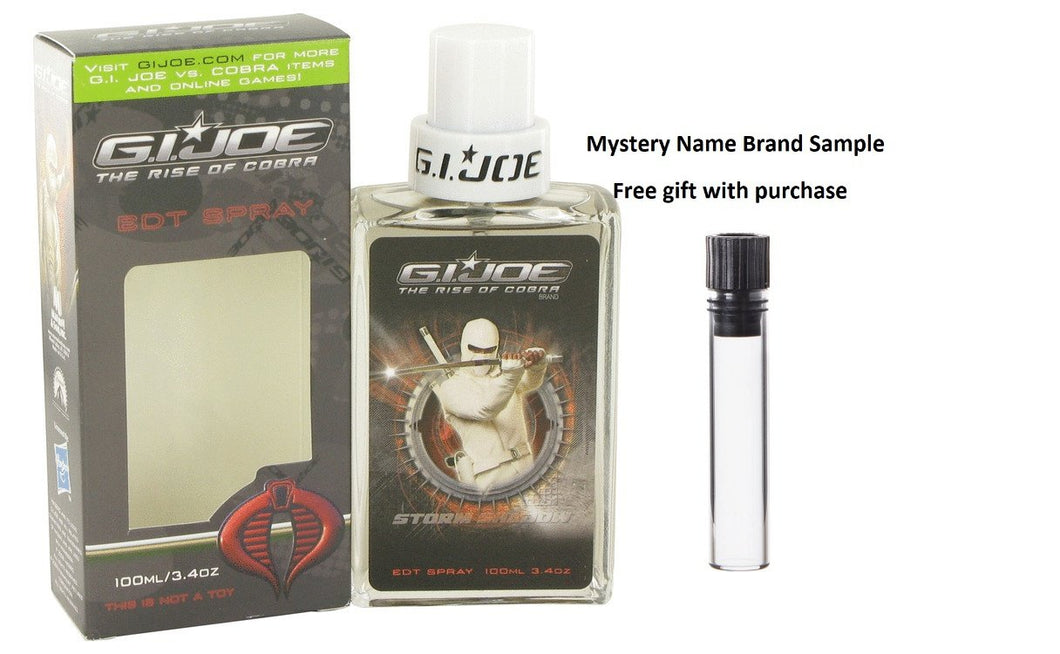 GI Joe Cobra by Marmol & Son Eau De Toilette Spray 3.4 oz And a Mystery Name brand sample vile