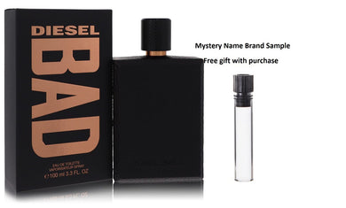 Diesel Bad by Diesel Eau De Toilette Spray 3.3 oz And a Mystery Name brand sample vile