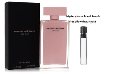 Narciso Rodriguez by Narciso Rodriguez Eau De Parfum Spray 3.3 oz And a Mystery Name brand sample vile