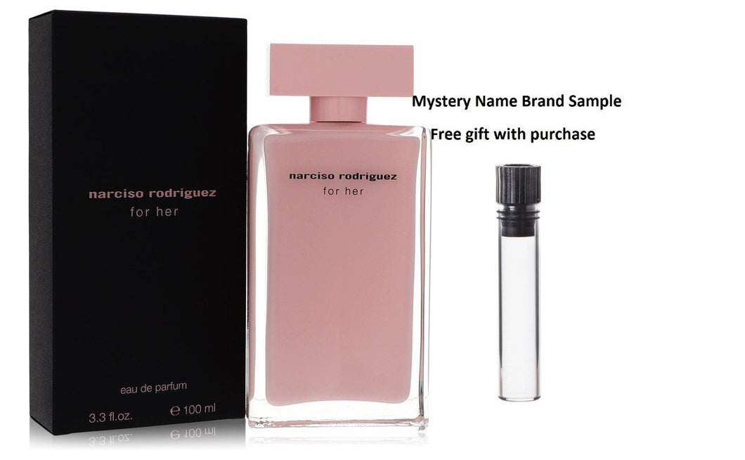 Narciso Rodriguez by Narciso Rodriguez Eau De Parfum Spray 3.3 oz And a Mystery Name brand sample vile