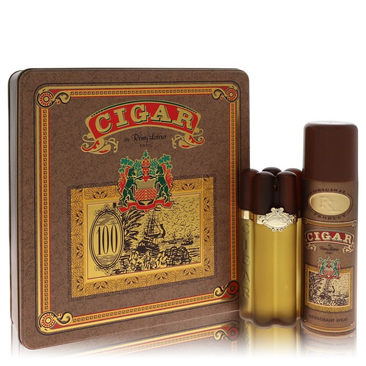 Cigar by Remy Latour Gift Set -- 3.3 oz Eau De Toilette Spray + 6.6 oz Deodorant For Men