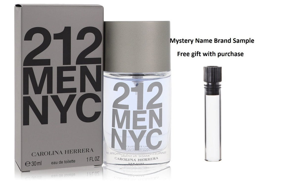 212 by Carolina Herrera Eau De Toilette Spray (New Packaging) 1 oz And a Mystery Name brand sample vile