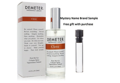 Demeter Clove by Demeter Pick Me Up Cologne Spray (Unisex) 4 oz And a Mystery Name brand sample vile