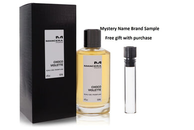 Mancera Choco Violette by Mancera Eau De Parfum Spray (Unisex) 4 oz And a Mystery Name brand sample vile