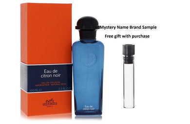 Eau De Citron Noir by Hermes Eau De Cologne Spray 3.3 oz And a Mystery Name brand sample vile