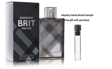 Burberry Brit by Burberry Eau De Toilette Spray 3.4 oz And a Mystery Name brand sample vile