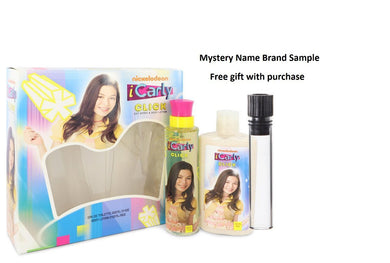 iCarly Click by Marmol & Son Gift Set -- 3.4 oz Eau De Toilette Spray + 8 oz Body Lotion And a Mystery Name brand sample vile