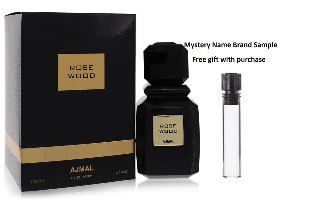 Ajmal Rose Wood by Ajmal Eau De Parfum Spray 3.4 oz And a Mystery Name brand sample vile