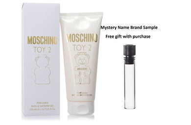 Moschino Toy 2 by Moschino Shower Gel 6.7 oz And a Mystery Name brand sample vile